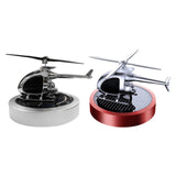 Solar Car Air Freshener Car Perfume Diffuser Helicopter Model for Car Home Silver