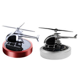 Solar Car Air Freshener Car Perfume Diffuser Helicopter Model for Car Home Silver