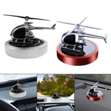 Solar Car Air Freshener Car Perfume Diffuser Helicopter Model for Car Home Silver