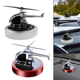 Solar Car Air Freshener Car Perfume Diffuser Helicopter Model for Car Home Silver