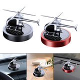 Solar Car Air Freshener Car Perfume Diffuser Helicopter Model for Car Home Silver