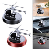 Solar Car Air Freshener Car Perfume Diffuser Helicopter Model for Car Home Silver