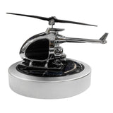 Solar Car Air Freshener Car Perfume Diffuser Helicopter Model for Car Home Silver