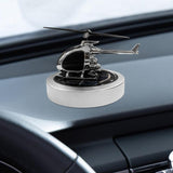 Solar Car Air Freshener Car Perfume Diffuser Helicopter Model for Car Home Silver