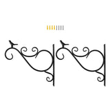 Maxbell Maxbell 2x Garden Hanging Plant Bracket Hanger Wall Decor Hook Metal Holder Bird