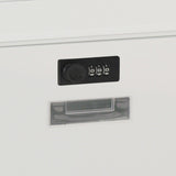Large Wall Mount Mailbox W/Code Lock Postbox Rainproof Iron Large Capacity White