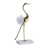 Brass Crane Statue Modern Figurine Sculpture for Home Porch Shelves Style D