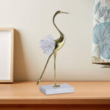 Brass Crane Statue Modern Figurine Sculpture for Home Porch Shelves Style D