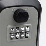 Outdoor Key Storage Lock Box 4 Digit Wall Mounted for Garden Indoor Home Gray