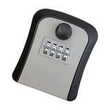 Outdoor Key Storage Lock Box 4 Digit Wall Mounted for Garden Indoor Home Gray