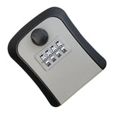 Outdoor Key Storage Lock Box 4 Digit Wall Mounted for Garden Indoor Home Gray
