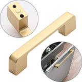 Maxbell Golden Brushed Cabinet Handle Hardware for Closet Furniture Bedroom Dresser