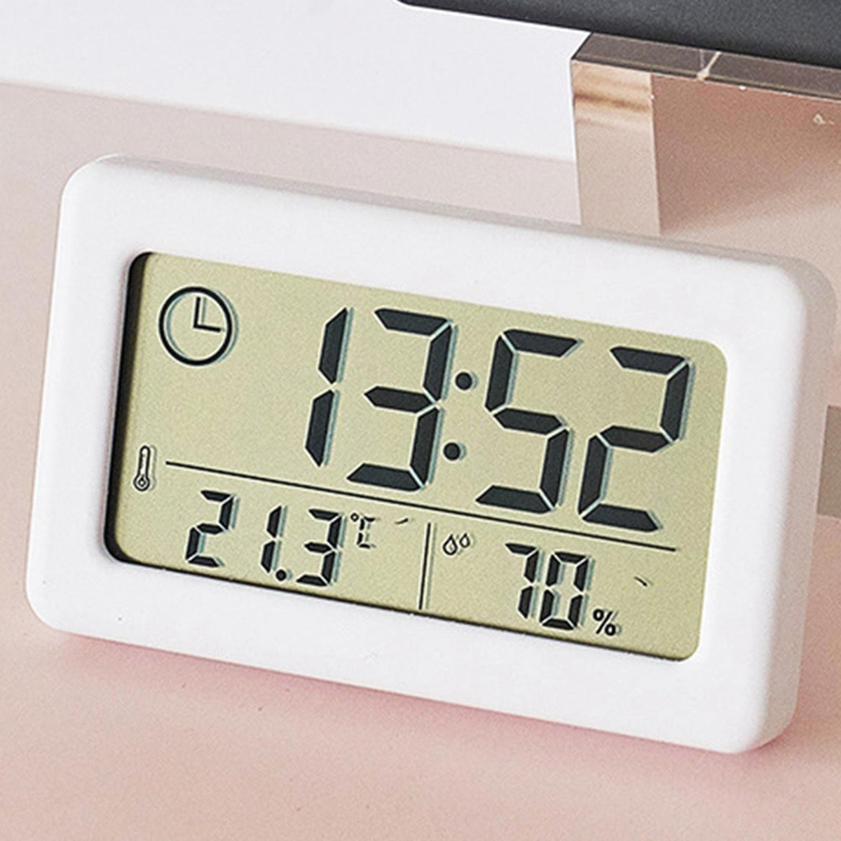 Maxbell Maxbell Digital Alarm Clock Indoor Temperature Hanging Home Desktop Study Room white
