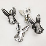 Maxbell Rabbit Knob Single Hole Handle with Screw for Kitchen Cabinet Dresser Closet Silver