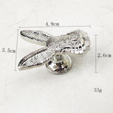 Maxbell Rabbit Knob Single Hole Handle with Screw for Kitchen Cabinet Dresser Closet Silver