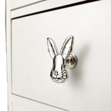 Maxbell Rabbit Knob Single Hole Handle with Screw for Kitchen Cabinet Dresser Closet Silver