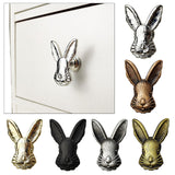 Maxbell Rabbit Knob Single Hole Handle with Screw for Kitchen Cabinet Dresser Closet Silver