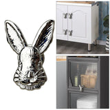 Maxbell Rabbit Knob Single Hole Handle with Screw for Kitchen Cabinet Dresser Closet Silver