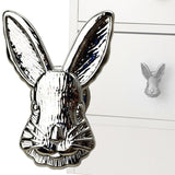 Maxbell Rabbit Knob Single Hole Handle with Screw for Kitchen Cabinet Dresser Closet Silver