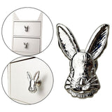 Maxbell Rabbit Knob Single Hole Handle with Screw for Kitchen Cabinet Dresser Closet Silver