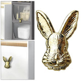 Maxbell Rabbit Knob Single Hole Handle with Screw for Kitchen Cabinet Dresser Closet Gold