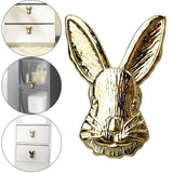 Maxbell Rabbit Knob Single Hole Handle with Screw for Kitchen Cabinet Dresser Closet Gold