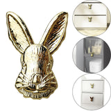 Maxbell Rabbit Knob Single Hole Handle with Screw for Kitchen Cabinet Dresser Closet Gold