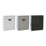 Maxbell Retro Style Wall Mount Mailbox with Lock Iron Postbox Drop Box Letterbox White