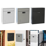 Maxbell Retro Style Wall Mount Mailbox with Lock Iron Postbox Drop Box Letterbox White
