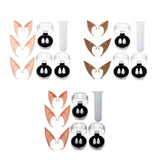 Maxbell 3xElf Ears Costume Accessories Long for Cosplay Christmas Halloween yellow