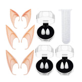 Maxbell 4xElf Ears Costume Accessories Long for Cosplay Christmas Halloween yellow