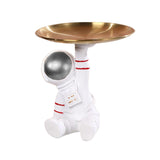 Maxbell Maxbell Figurine Storage Tray Statue Phone Holder Keys Candy for Office Decoration Silver