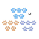 5Pcs Nonslip Bathtub Stickers Non Skid Dog Paw Print Bath Tub Blue Large