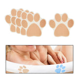 5Pcs Nonslip Bathtub Stickers Non Skid Dog Paw Print Bath Tub Brown Small