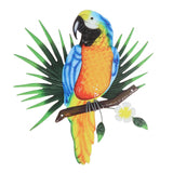 Maxbell Maxbell Parrot Metal Wall Art Decors Garden Hanging Sculptures Multicolor 26cmx28cm