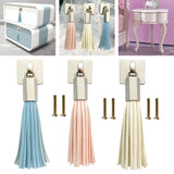 Maxbell PU Leather Tassel Drawer Pulls Zinc Alloy for Cupboard Desk Cabinet Blue