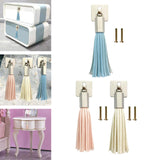 Maxbell PU Leather Tassel Drawer Pulls Zinc Alloy for Cupboard Desk Cabinet Blue