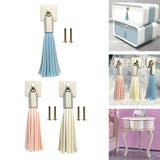 Maxbell PU Leather Tassel Drawer Pulls Zinc Alloy for Cupboard Desk Cabinet Blue