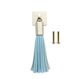 Maxbell PU Leather Tassel Drawer Pulls Zinc Alloy for Cupboard Desk Cabinet Blue
