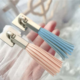 Maxbell PU Leather Tassel Drawer Pulls Zinc Alloy for Cupboard Desk Cabinet Blue