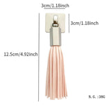 Maxbell PU Leather Tassel Drawer Pulls Zinc Alloy for Cupboard Desk Cabinet Blue