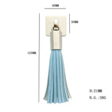 Maxbell PU Leather Tassel Drawer Pulls Zinc Alloy for Cupboard Desk Cabinet Blue