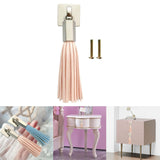 PU Leather Tassel Drawer Pulls Zinc Alloy for Cupboard Desk Cabinet Pink