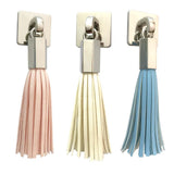 PU Leather Tassel Drawer Pulls Zinc Alloy for Cupboard Desk Cabinet Pink