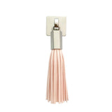 PU Leather Tassel Drawer Pulls Zinc Alloy for Cupboard Desk Cabinet Pink