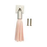 PU Leather Tassel Drawer Pulls Zinc Alloy for Cupboard Desk Cabinet Pink