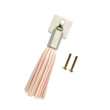 PU Leather Tassel Drawer Pulls Zinc Alloy for Cupboard Desk Cabinet Pink