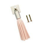 PU Leather Tassel Drawer Pulls Zinc Alloy for Cupboard Desk Cabinet Pink