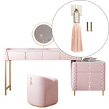 PU Leather Tassel Drawer Pulls Zinc Alloy for Cupboard Desk Cabinet Pink