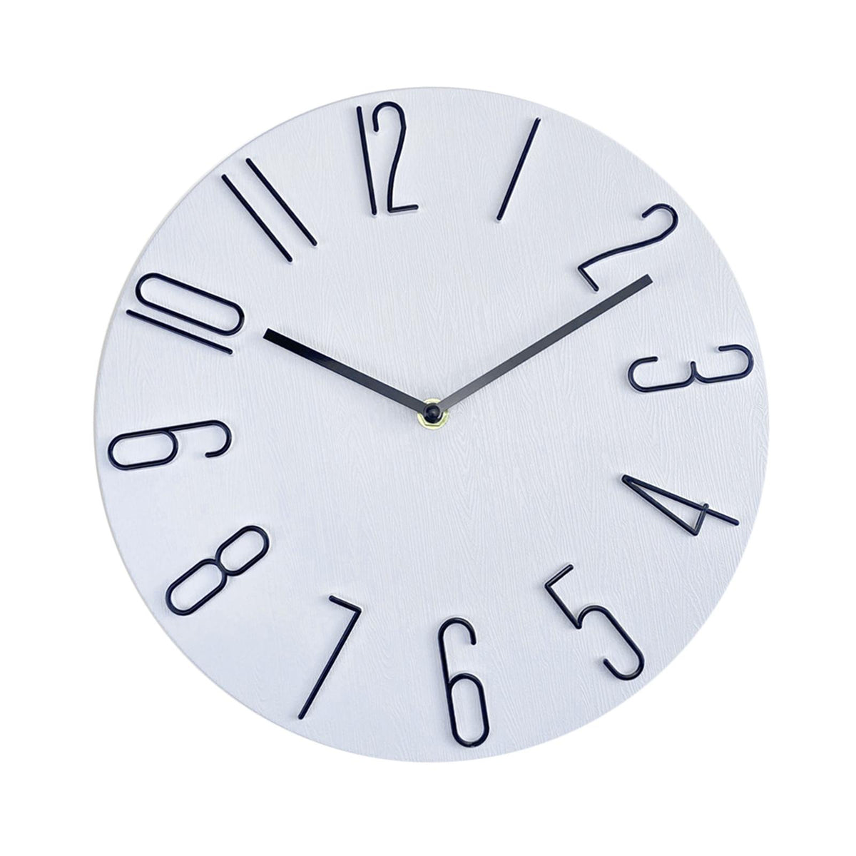 Hanging Clocks Non Ticking Silent Simple 12 inch Wall Clock for White